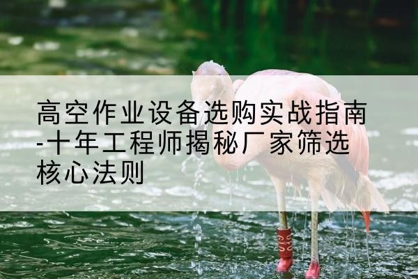 黔西剪叉式升降机厂家-高空作业设备选购实战指南-十年工程师揭秘厂家筛选核心法则
