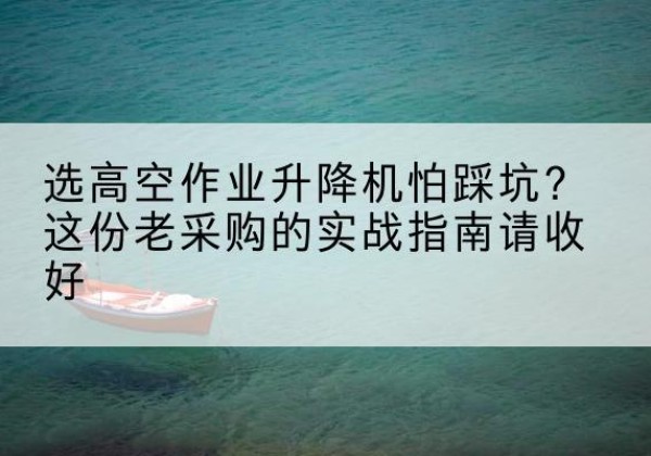 黔西高空作业升降机厂家推荐-选高空作业升降机怕踩坑？这份老采购的实战指南请收好